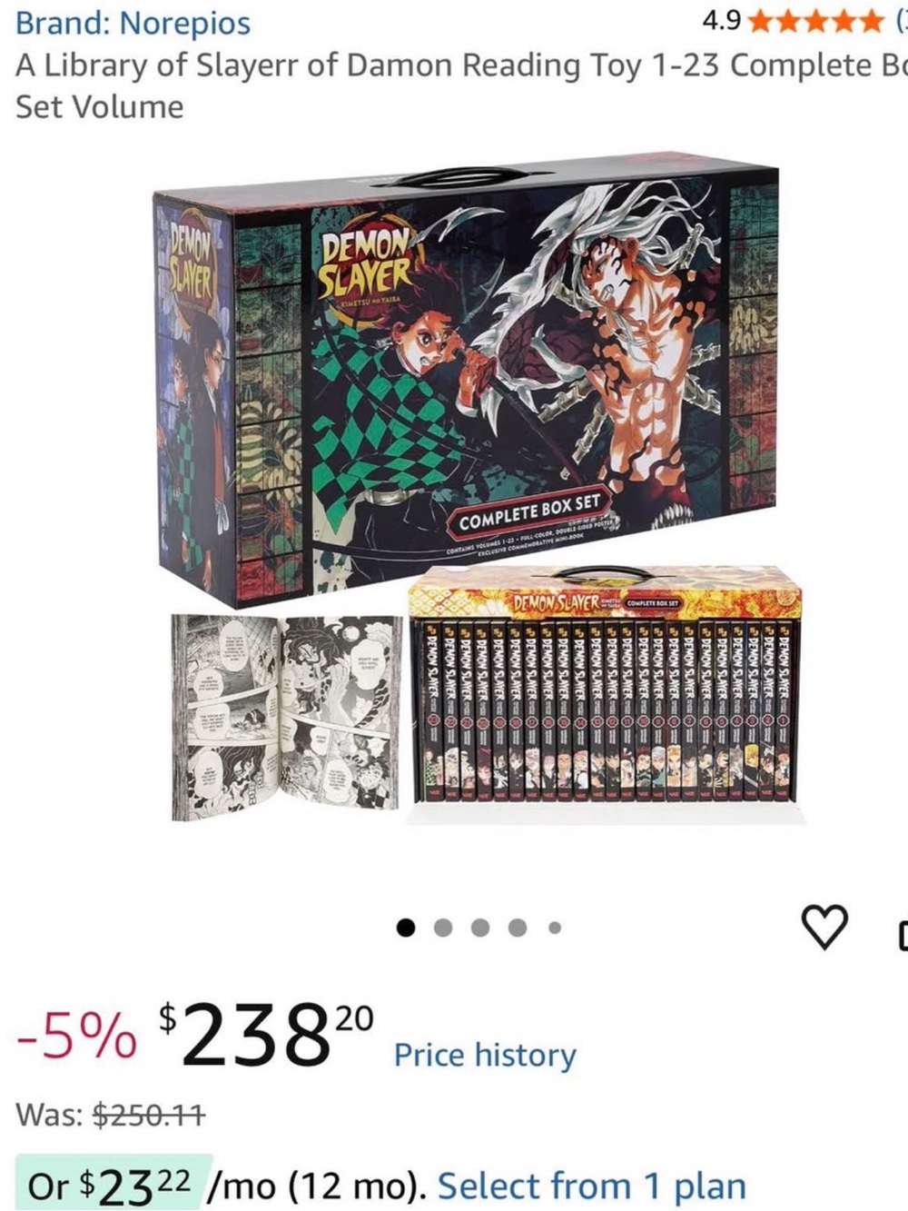 Manga Demon Slayer Box Set - Black, Green & Red Artwork